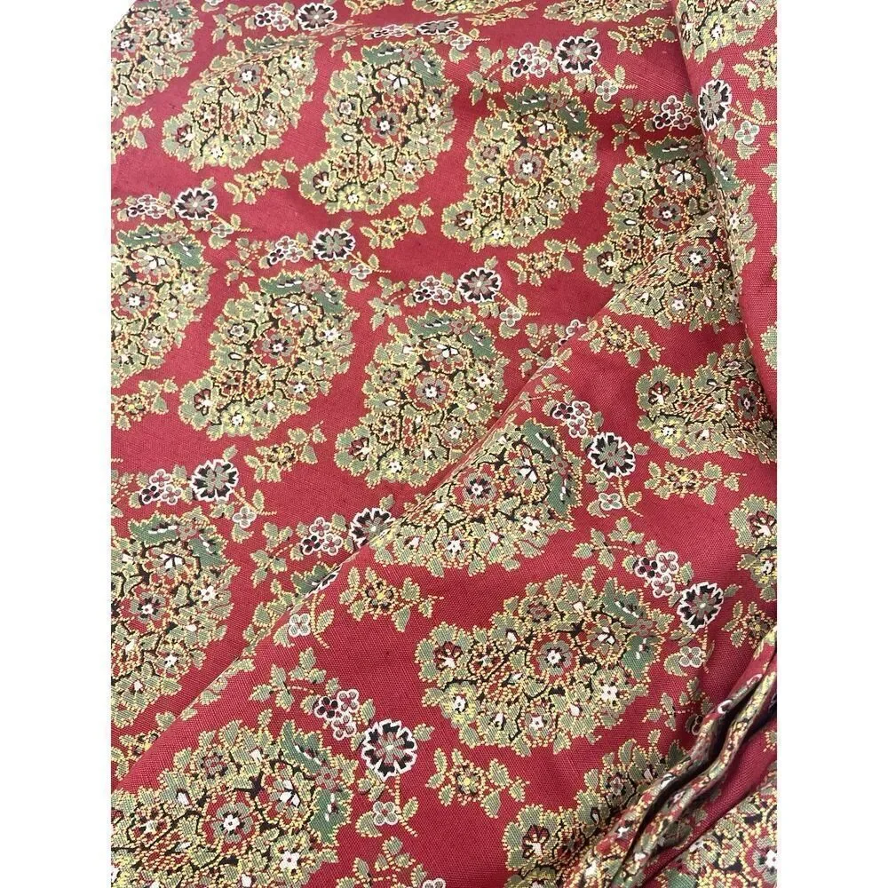 NEW Pottery Barn Greta Bhotah Red Paisley King Duvet Cover Linen Cotton Blend